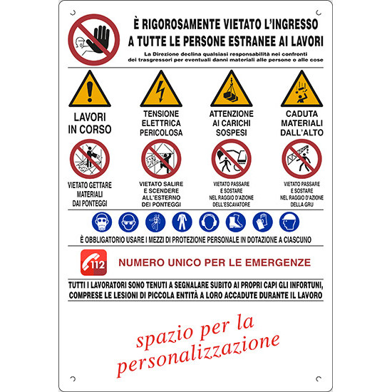 Cartello cantiere Sign Group Lavori in corso - personalizzabile