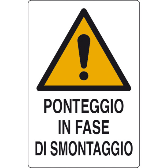 Ponteggio in fase di smontaggio