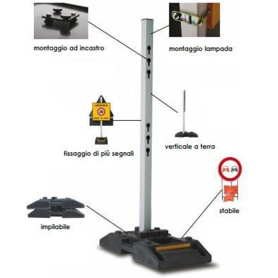 Sostegno per cartelli da cantiere BIGFOOT