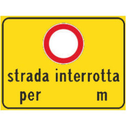 Strada interrotta per ... m